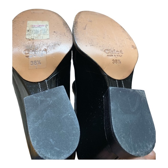 Chloe Patent Leather Wedge Ankle Boots - Picture 3 of 6